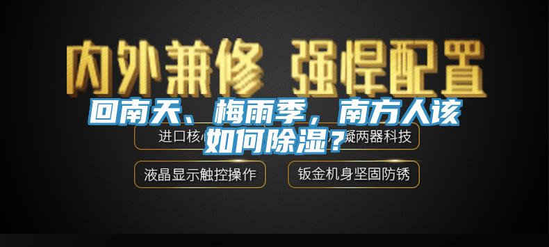 回南天、梅雨季，南方人該如何除濕？