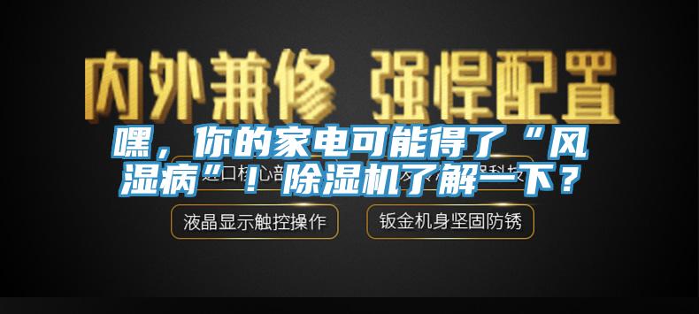 嘿，你的家電可能得了“風(fēng)濕病”！除濕機了解一下？