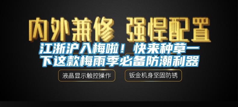 江浙滬入梅啦！快來(lái)種草一下這款梅雨季必備防潮利器