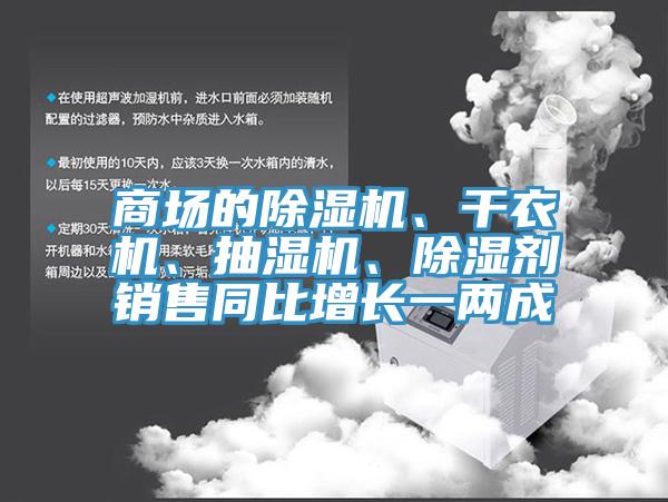 商場的除濕機、干衣機、抽濕機、除濕劑銷售同比增長一兩成