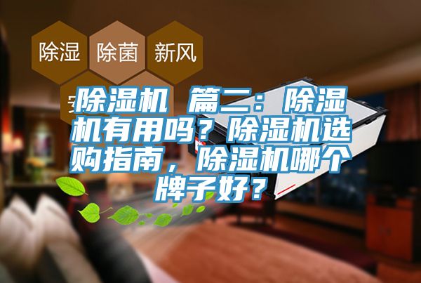 除濕機 篇二：除濕機有用嗎？除濕機選購指南，除濕機哪個牌子好？