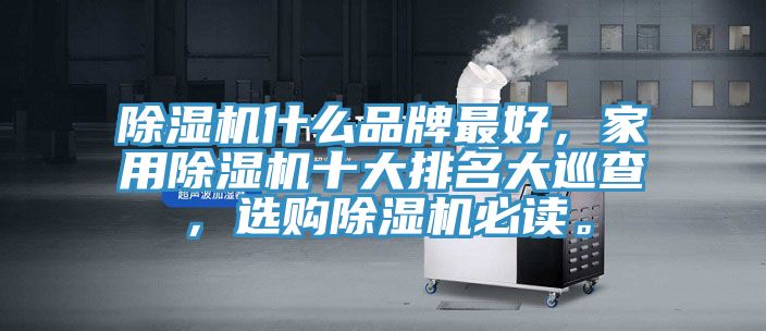 除濕機什么品牌最好，家用除濕機十大排名大巡查，選購除濕機必讀。