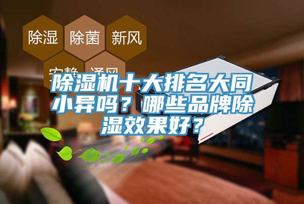 除濕機十大排名大同小異嗎？哪些品牌除濕效果好？